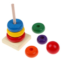 Load image into Gallery viewer, Kids Baby Wooden Toys Stacking Ring Tower Stapelring Blocks Learning Educational Toys For Children Rainbow Stack Up Wood Toys