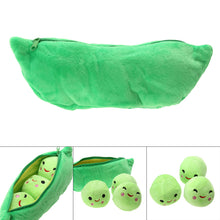 Load image into Gallery viewer, Baby Green Pea Plant Beans Plush Toys for Children Kids 3 Cute Smile Balls With Bag Plush Stuffed Toys Girls Boys Toys Random