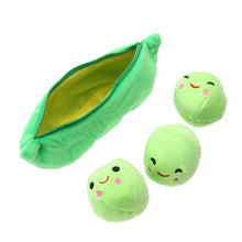 Load image into Gallery viewer, Baby Green Pea Plant Beans Plush Toys for Children Kids 3 Cute Smile Balls With Bag Plush Stuffed Toys Girls Boys Toys Random