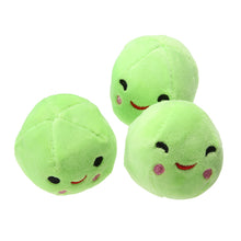 Load image into Gallery viewer, Baby Green Pea Plant Beans Plush Toys for Children Kids 3 Cute Smile Balls With Bag Plush Stuffed Toys Girls Boys Toys Random