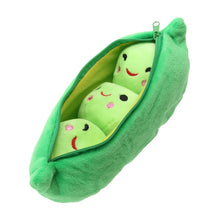 Load image into Gallery viewer, Baby Green Pea Plant Beans Plush Toys for Children Kids 3 Cute Smile Balls With Bag Plush Stuffed Toys Girls Boys Toys Random