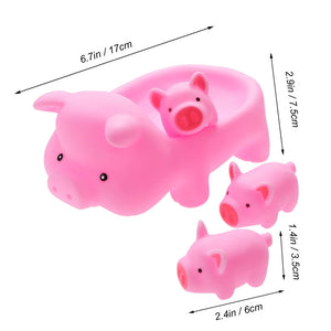 Children Pig Family Bathing Toy Squeeze Sound Toy Kid Game Toys Beach Toy