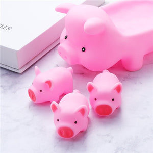 Children Pig Family Bathing Toy Squeeze Sound Toy Kid Game Toys Beach Toy