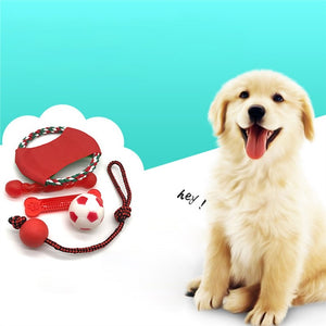 5Pc Pet Dog Chew Rope Toys Set Dog Toys Puppy Cotton Teeth Cleaning Toys and Training Toy